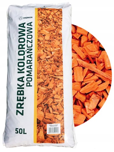 Zrębka kolorowa pomarańczowa