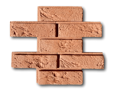 cegła z fugą w kolorze łososiowym